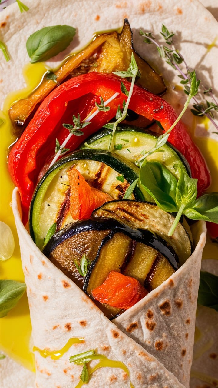 wrap végétarien aux légumes grillés (1)