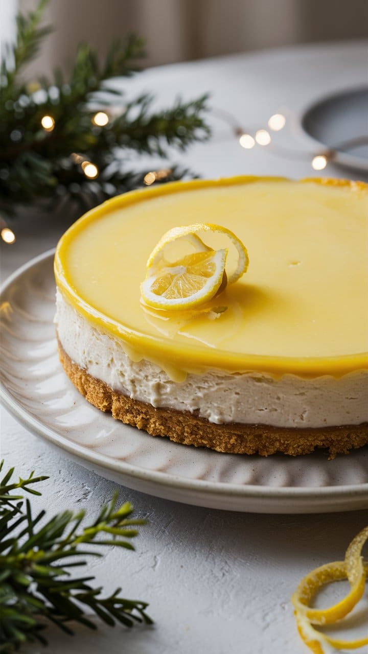 Gâteau au citron avec décoration de quartier citron