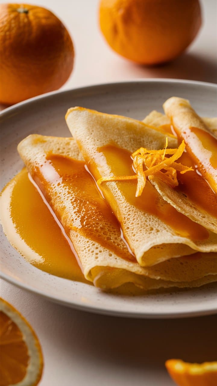 Crêpes à l'orange et au caramel