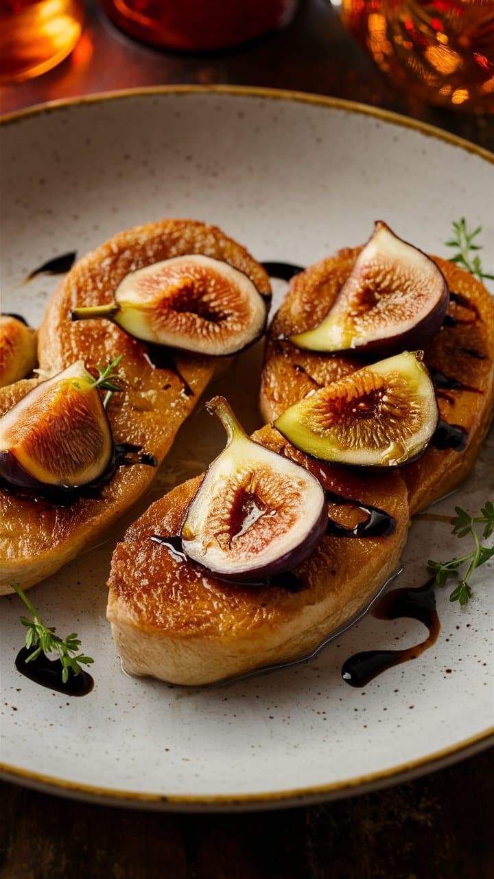 Pain grillé aux figues et vinaigre balsamique