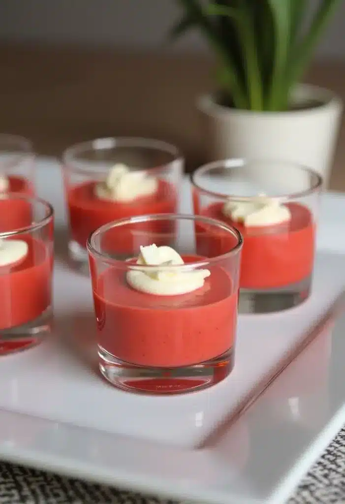 Verrines dessert framboise avec crème chantilly