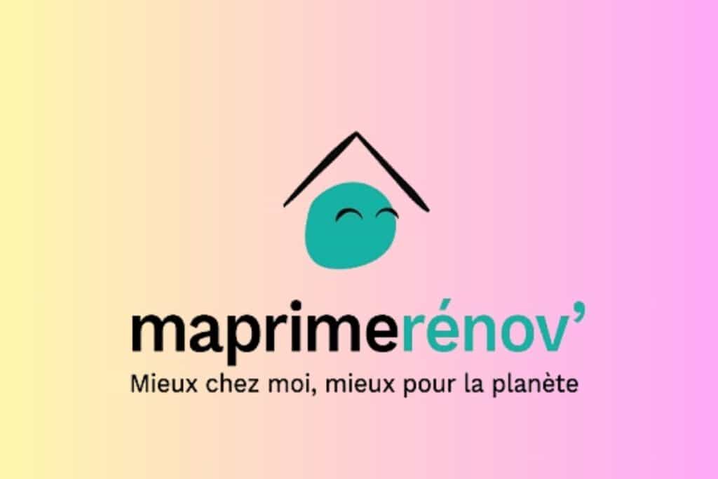 Logo MaprimeRénov' avec slogan écologique