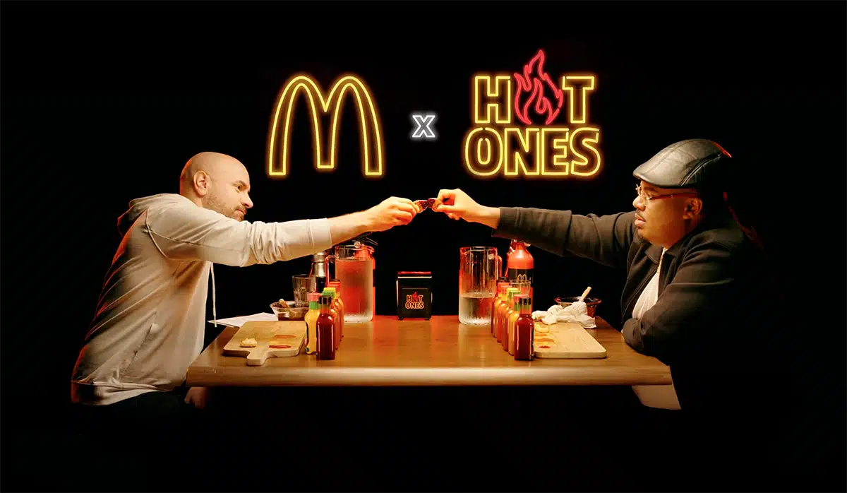 Collaboration McDonald's et Hot Ones, échange épicé.