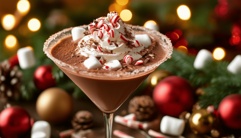 découvrez notre délicieuse recette de martini au chocolat chaud, un cocktail de noël réconfortant qui allie la douceur du chocolat et l'élégance du martini. parfait pour célébrer les fêtes, ce mélange savoureux ravira vos invités et apportera une touche festive à vos soirées d'hiver.