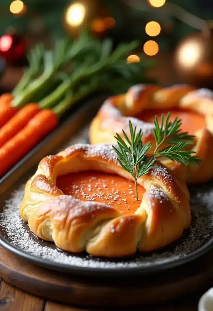 Tartes feuilletées à la carotte et romarin