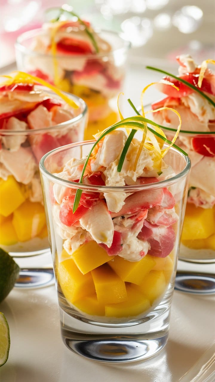 Verrines fruits et crème pour dessert frais.