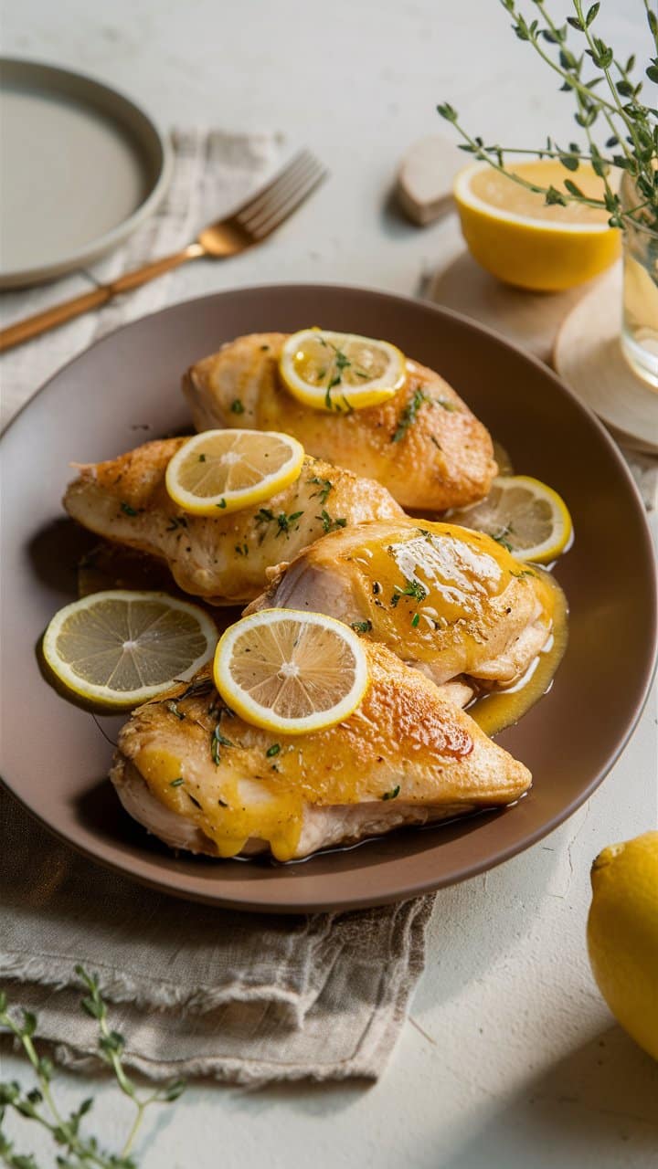 Poulet citronné au four