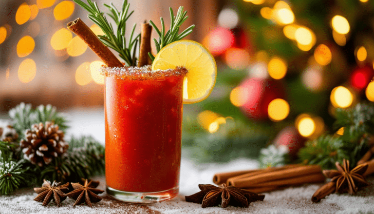 découvrez notre délicieuse recette de cocktail de noël : un bloody mary revisité avec des épices de fête. parfait pour réchauffer vos soirées hivernales et surprendre vos invités avec une touche festive et savoureuse!