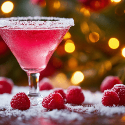 découvrez notre délicieuse recette de cocktail de noël, le martini à la framboise givrée. parfait pour émerveiller vos convives pendant les fêtes, ce cocktail allie la douceur des framboises à une touche festive. facile à préparer, il apportera une note colorée et gourmande à vos célébrations !