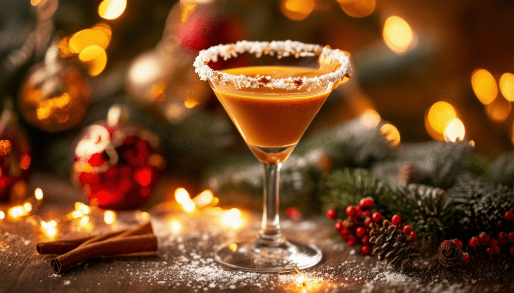 découvrez notre délicieuse recette de cocktail de noël : un martini au caramel salé qui émerveillera vos convives. ce mélange exquis de saveurs sucrées et salées est parfait pour célébrer les fêtes avec élégance et originalité.