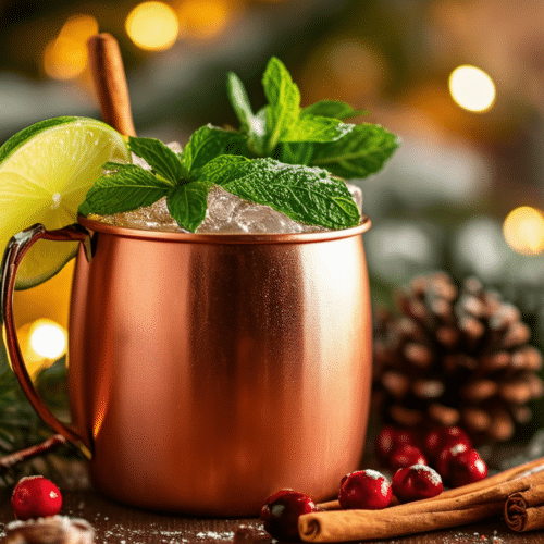 découvrez notre délicieuse recette de cocktail de noël : la mule de noël au gingembre. un mélange festif et épicé qui ravira vos convives avec ses arômes de gingembre et ses notes de citron vert. parfait pour mettre une touche d'élégance à vos célébrations de fin d'année !