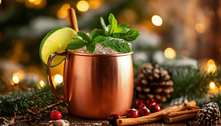 découvrez notre délicieuse recette de cocktail de noël : la mule de noël au gingembre. un mélange festif et épicé qui ravira vos convives avec ses arômes de gingembre et ses notes de citron vert. parfait pour mettre une touche d'élégance à vos célébrations de fin d'année !