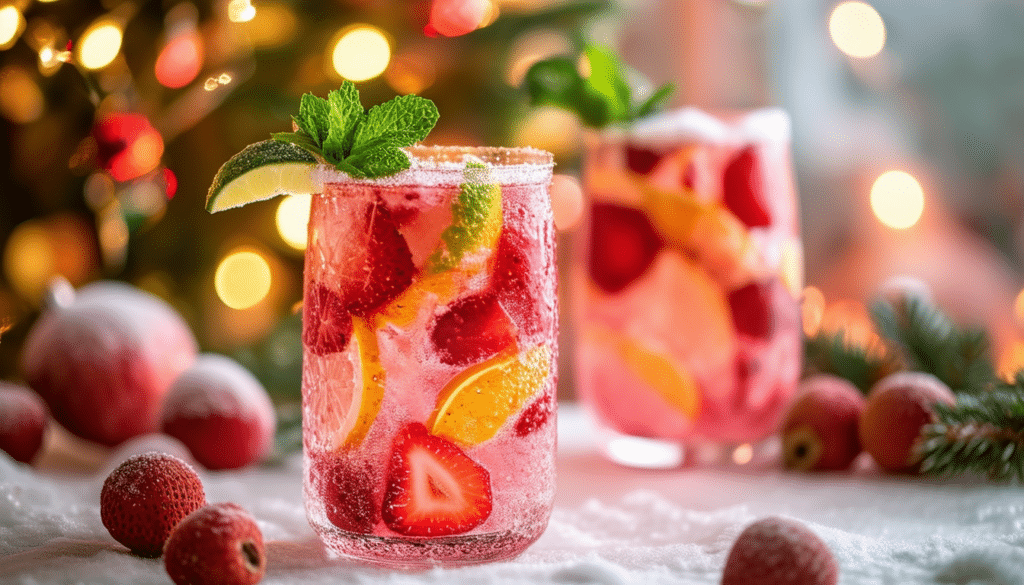 découvrez notre délicieuse recette de cocktail de noël : une sangria rosée aux litchis, un mélange festif et fruité qui apportera une touche d'exotisme à vos célébrations. rafraîchissante et élégante, cette boisson saura ravir vos invités et égayer vos fêtes de fin d'année.
