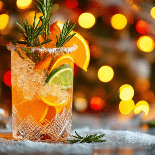 découvrez notre délicieuse recette de cocktail de noël : un spritz aux agrumes et romarin, alliant fraîcheur et parfum pour une fête inoubliable. parfait pour égayer vos soirées hivernales, ce mélange raffiné éveille les sens et embellit vos célébrations. à vos shakers !