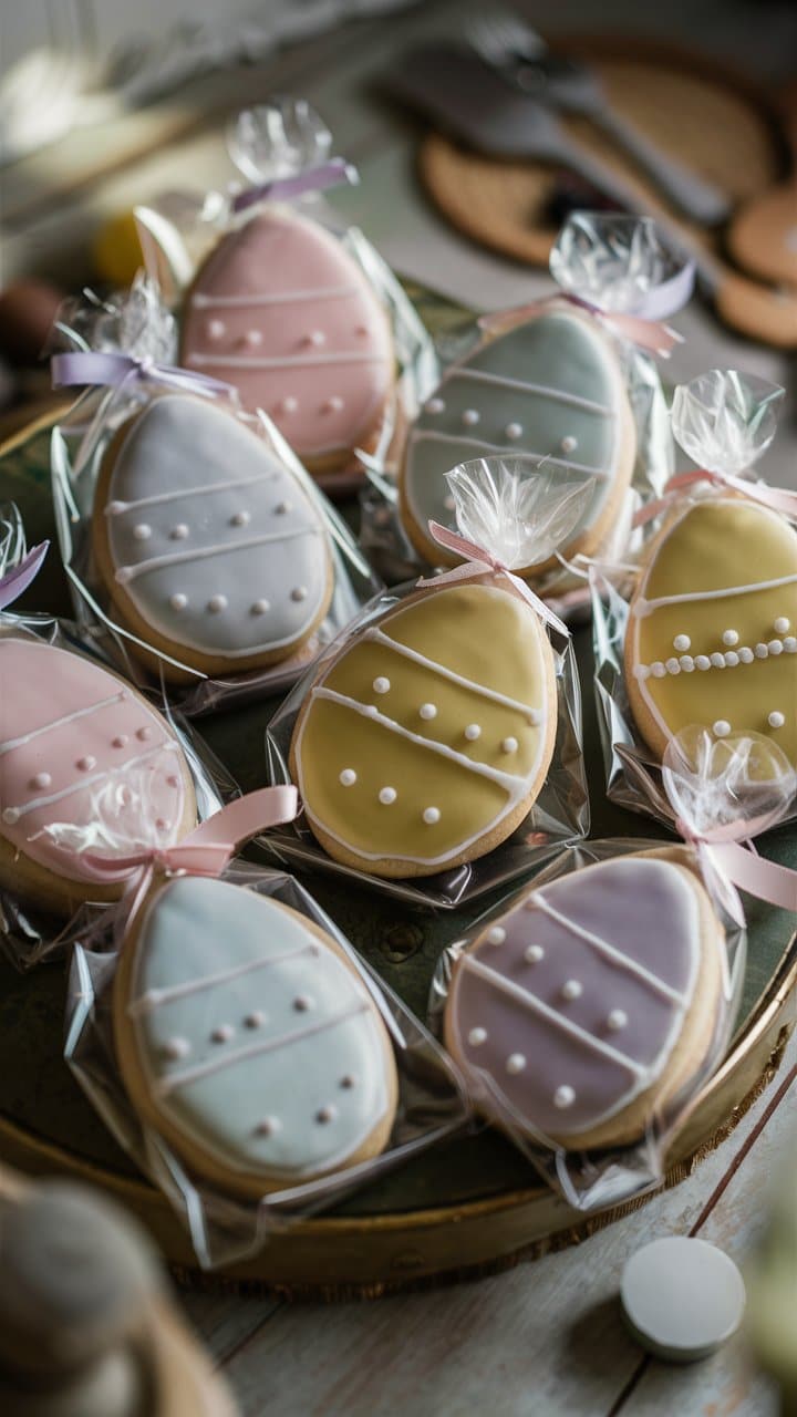 Biscuits œufs décorés pour Pâques