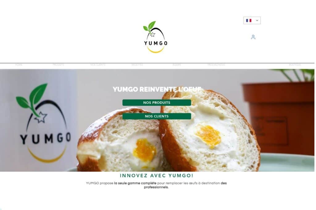 Pain rempli d'alternative à l'œuf Yumgo
