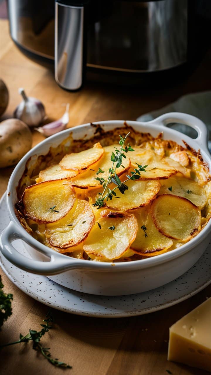 Gratin de pommes de terre aux fines herbes.