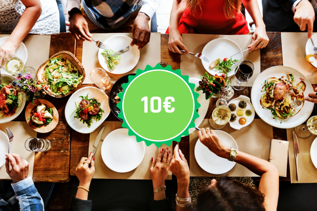 Repas convivial avec badge 10€.