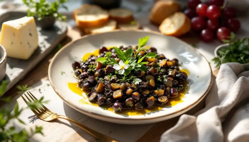 Salade de légumes sur une assiette.