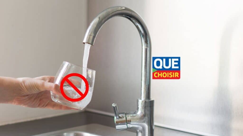 Verre vide interdit sous le robinet coulant.