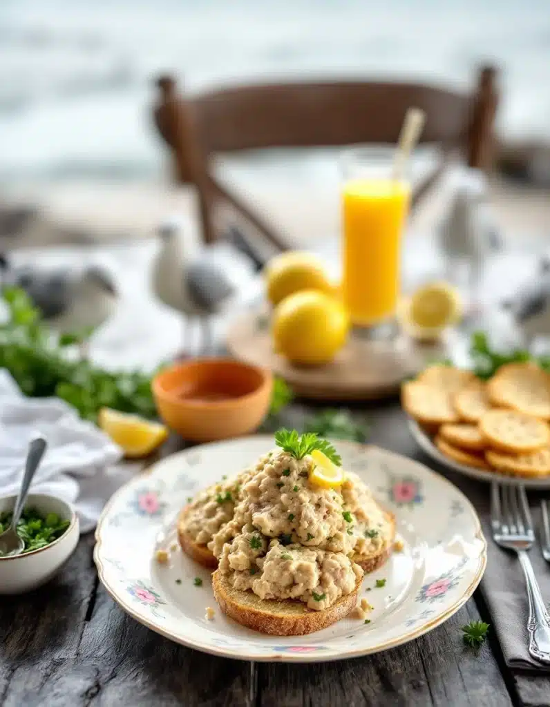 Tartines au poulet avec citron, jus d'orange.