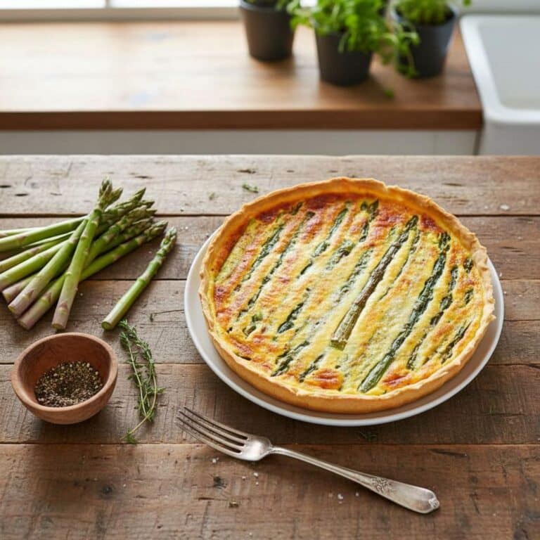 Tarte aux asperges et parmesan : recette printanière facile et gourmande