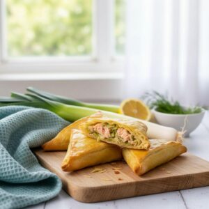 Brick au saumon et poireaux : recette croustillante et gourmande