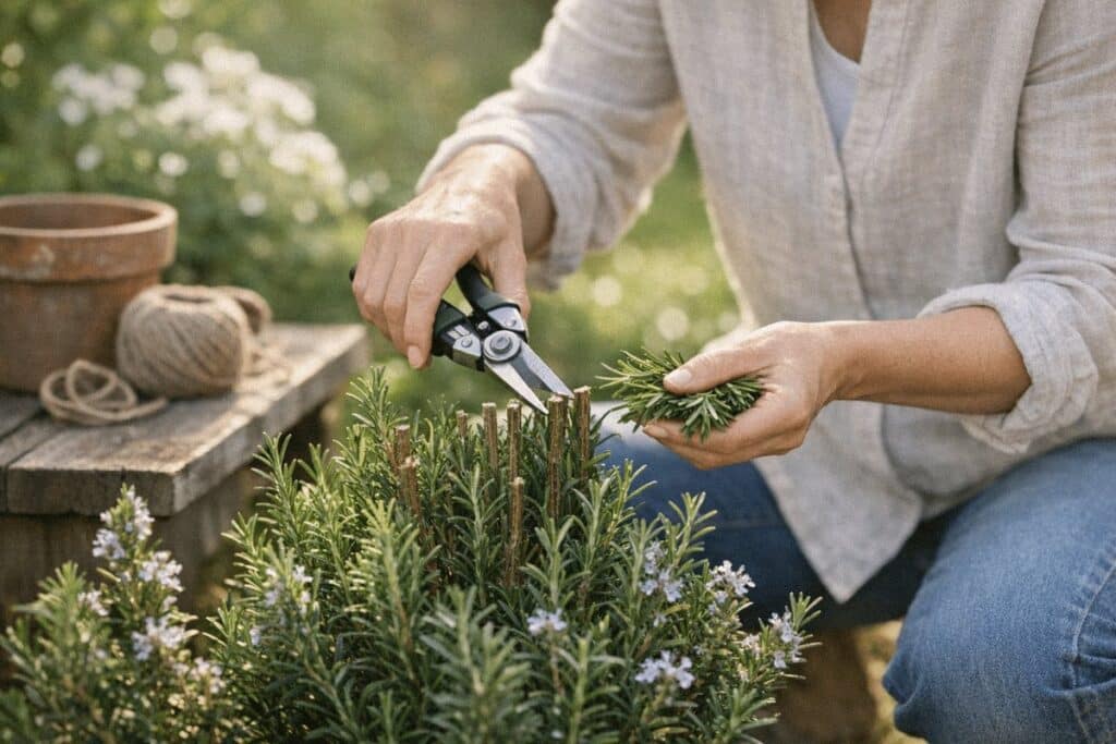 En mars, coupez votre romarin à cette hauteur précise pour le couvrir de fleurs
