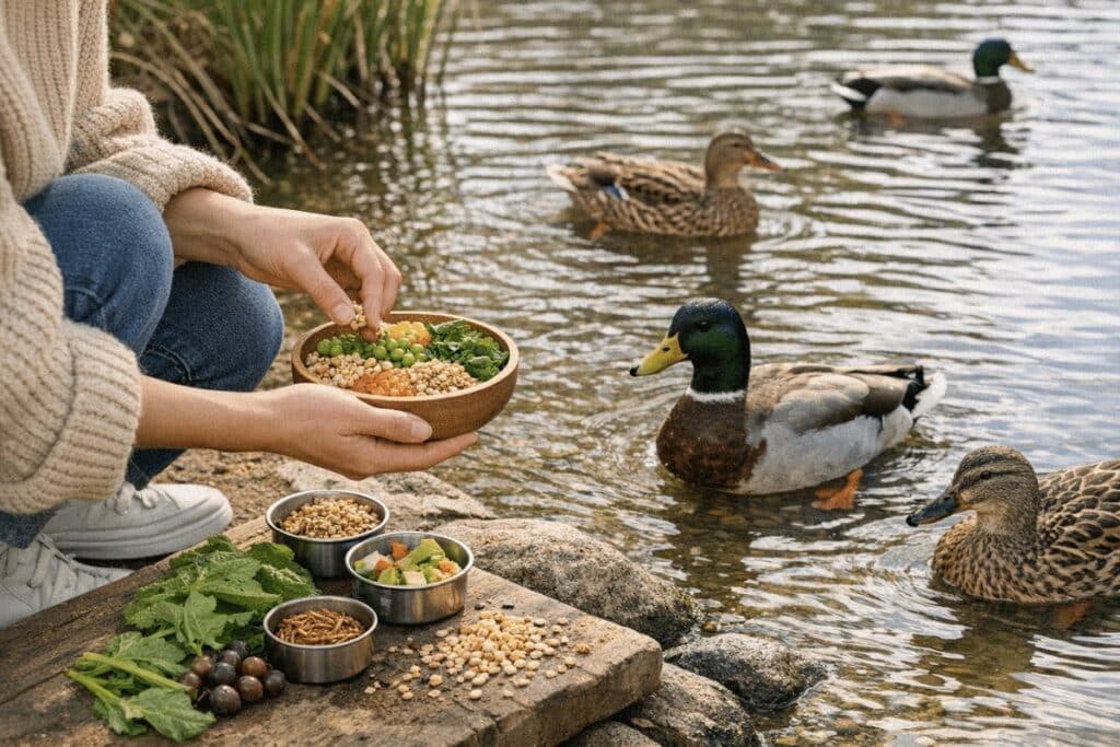 Nourrir les canards : 7 aliments bien meilleurs que le pain (et vraiment bons pour eux)